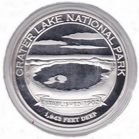 Impact Photographics Coin- Double Sided Silver-Plated Crater Lake